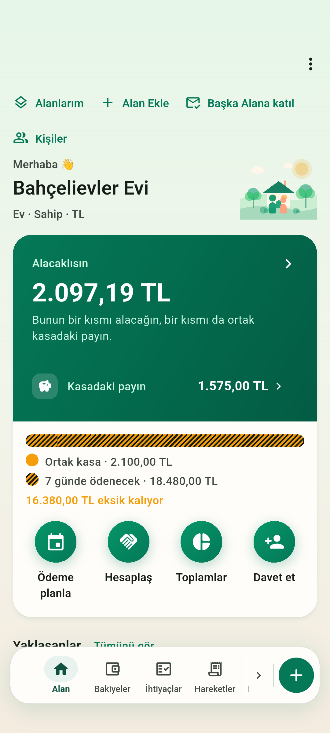 Alanınız tek bakışta